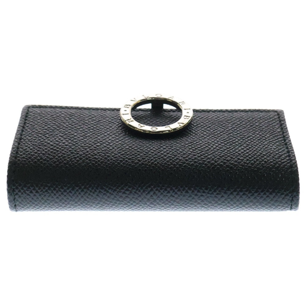 BVLGARI(ブルガリ) 6連 レザー キーケース ブラック/シルバー