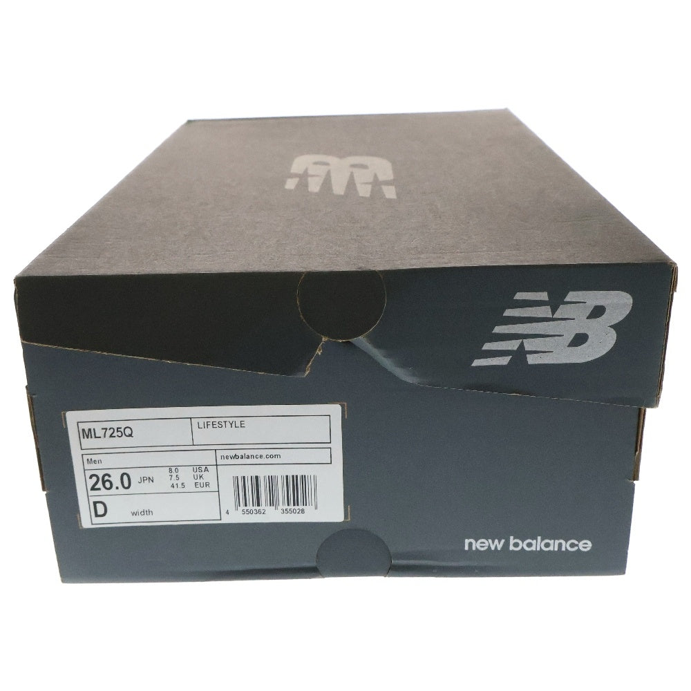 New Balance(ニューバランス) ML725Q スウェード メッシュ ローカットスニーカー ネイビー US8/26.0cm