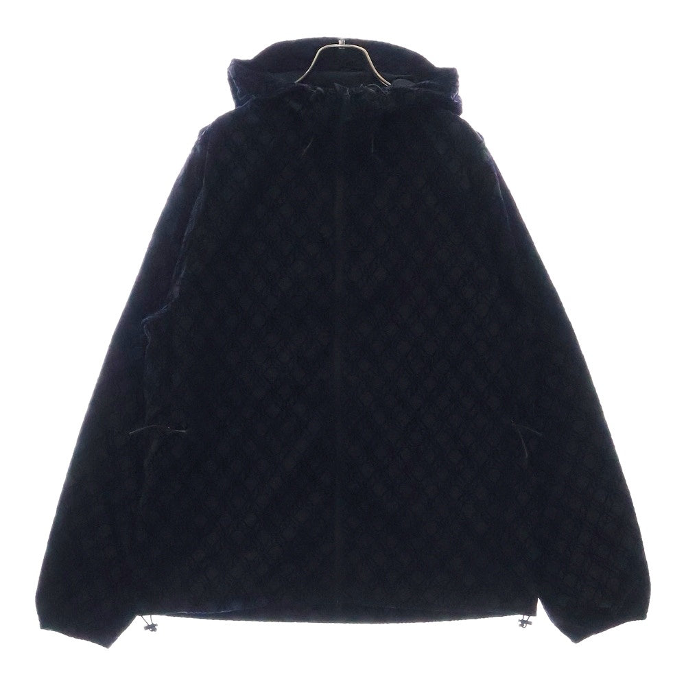KITH(キス) 25SS Flocked Crest Damien Windbreaker フロッキープリント クレストダミアン ウィンドブレーカージャケット ブラック KHM010803-001