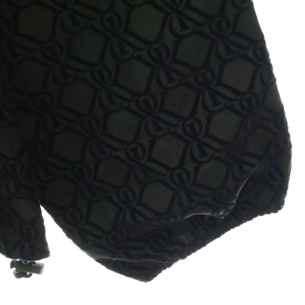 KITH(キス) 25SS Flocked Crest Damien Windbreaker フロッキープリント クレストダミアン ウィンドブレーカージャケット ブラック KHM010803-001