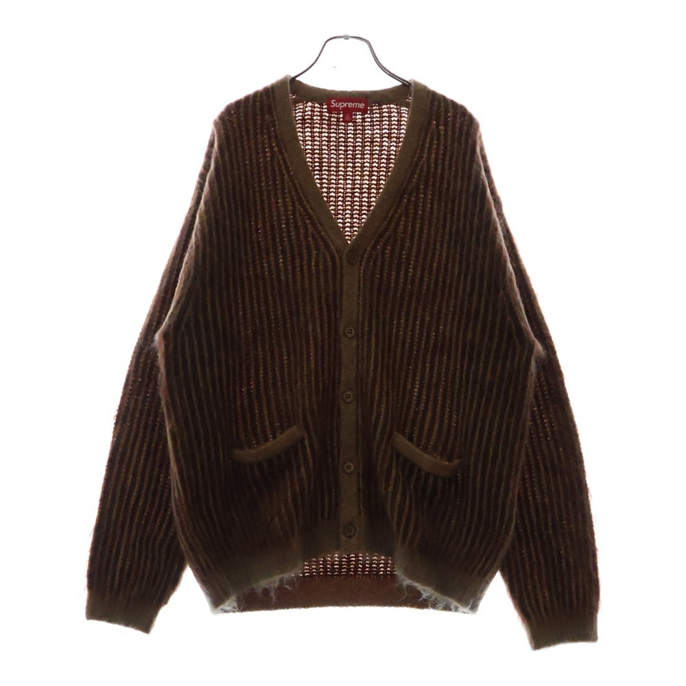 SUPREME(シュプリーム) 25SS 2-Tone Mohair Cardigan ツートン モヘア ニットカーディガン ブラウン