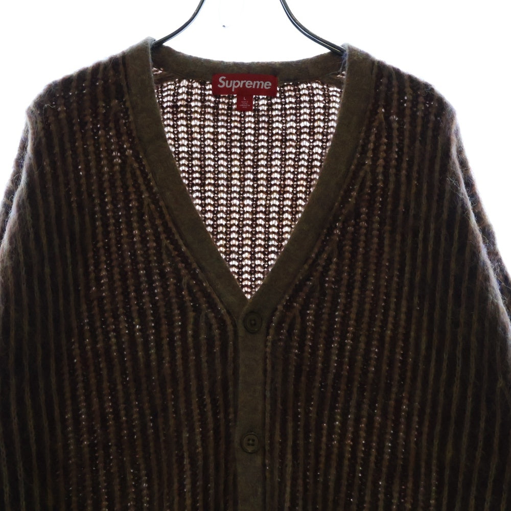 SUPREME(シュプリーム) 25SS 2-Tone Mohair Cardigan ツートン モヘア ニットカーディガン ブラウン