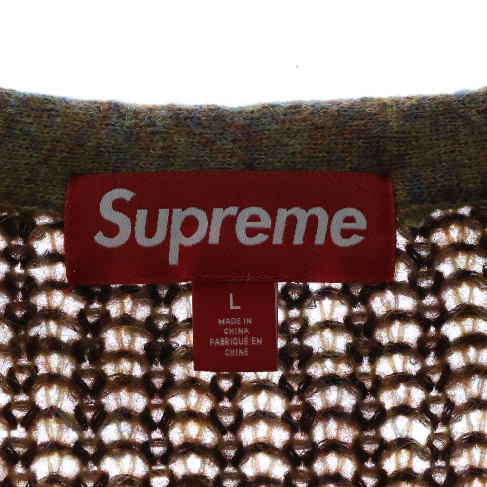 SUPREME(シュプリーム) 25SS 2-Tone Mohair Cardigan ツートン モヘア ニットカーディガン ブラウン