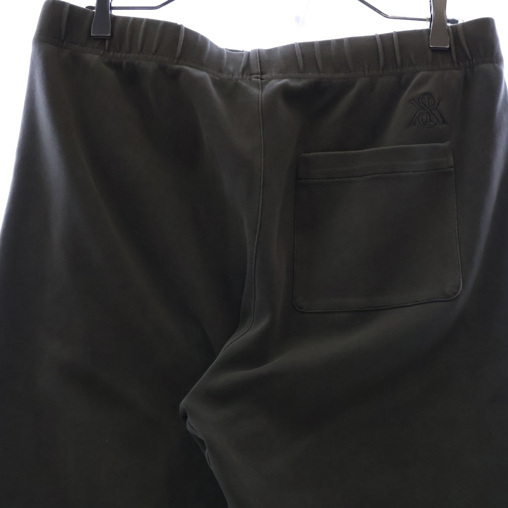 KITH(キス) 24AW Compact Knit Nelson Sweatpant コンパクトニット ネルソン ロゴエンブロイダリー スウェットパンツ ブラウン KHM060724-207
