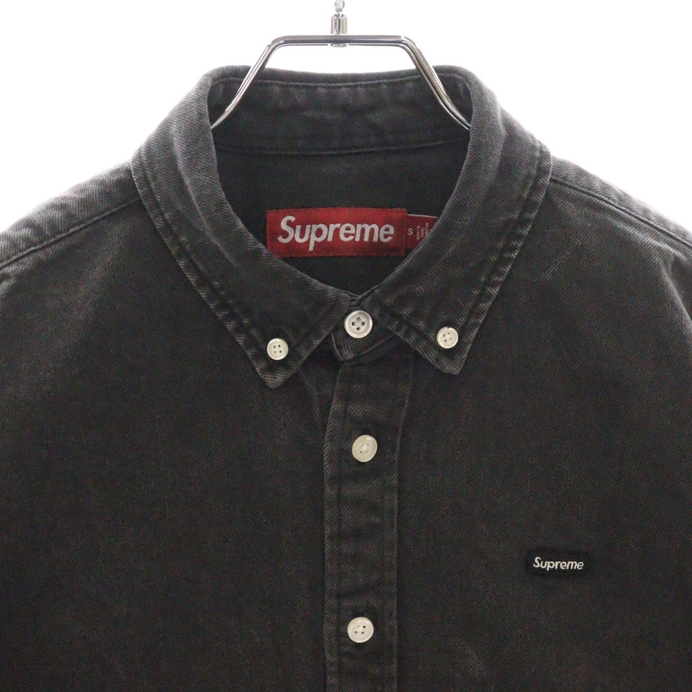 SUPREME(シュプリーム) 25SS Small Box Logo Denim Shirt スモールボックスロゴ デニム 長袖シャツ ブラック