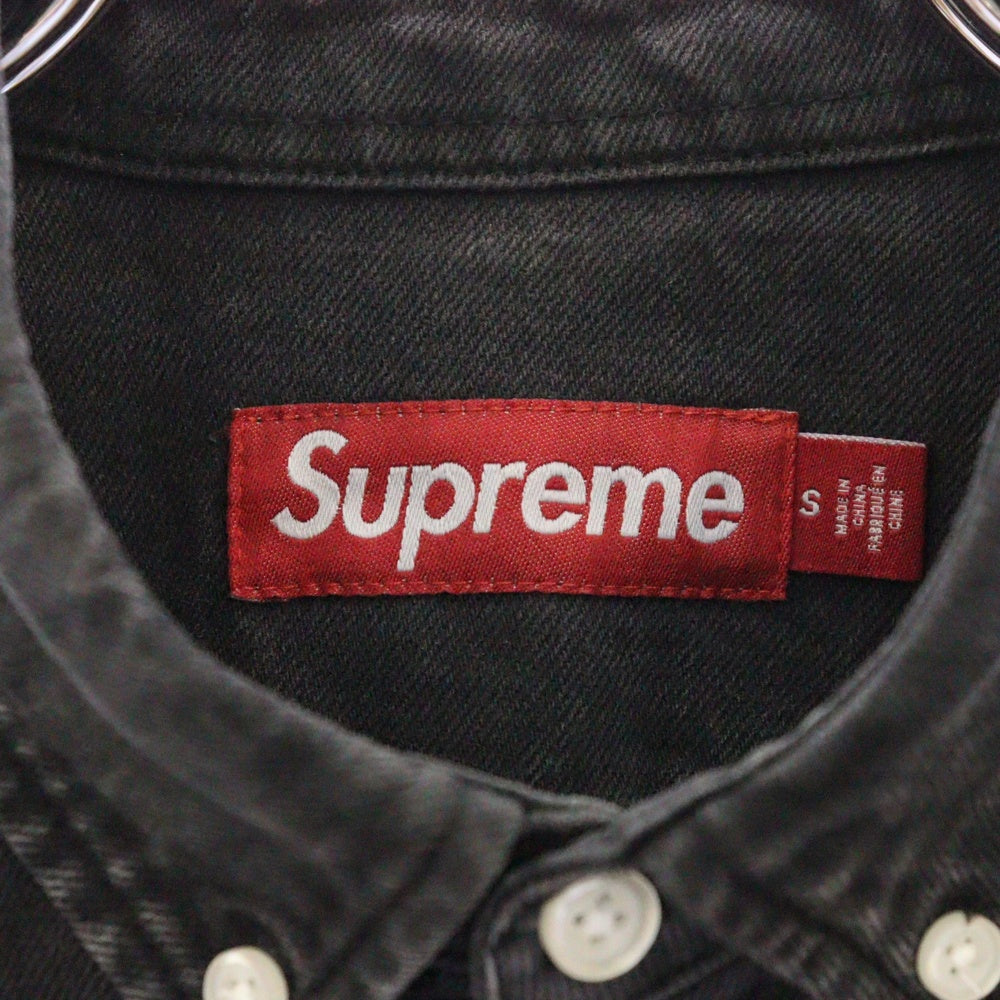 SUPREME(シュプリーム) 25SS Small Box Logo Denim Shirt スモールボックスロゴ デニム 長袖シャツ ブラック