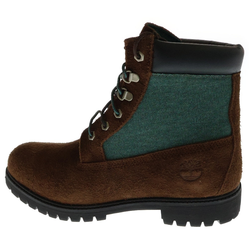 Timberland(ティンバーランド) ×thisisneverthat ディスイズネバーザット 6インチ パネル ブーツ デニム切替 スエード レースアップ ブラウン TB0A6DU5