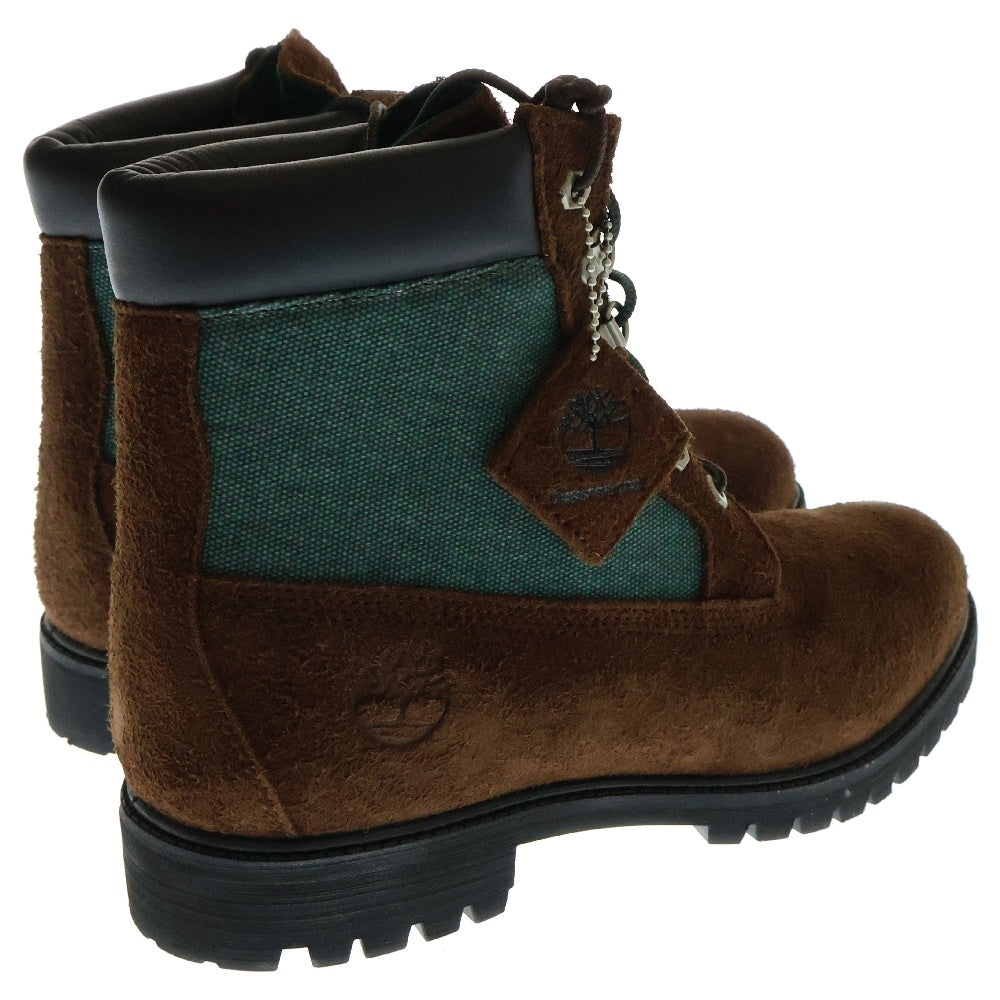Timberland(ティンバーランド) ×thisisneverthat ディスイズネバーザット 6インチ パネル ブーツ デニム切替 スエード レースアップ ブラウン TB0A6DU5