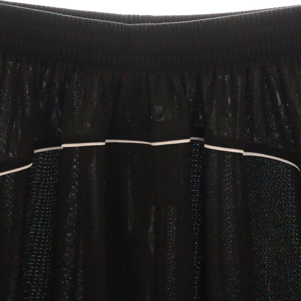 BALENCIAGA(バレンシアガ) 23SS BAGGY SHORTS ロゴ刺繍 バギーショートパンツ メッシュハーフパンツ ブラック 767862 TPVG2