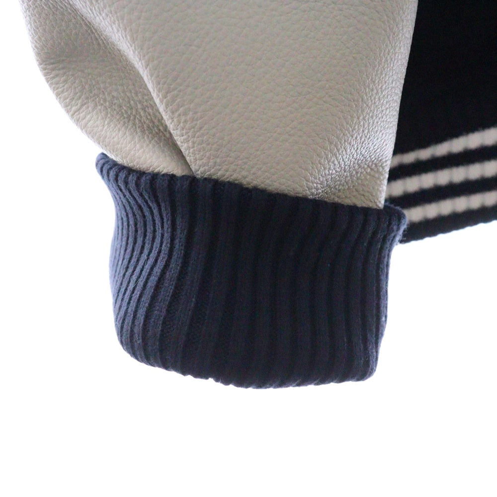 WIND AND SEA(ウィンダンシー) 23SS xMLB VARSITY JKT NY バーシティジャケット ヤンキース スタジャンWDS-C-MLB5-24-Q1-01 ネイビーxグレー