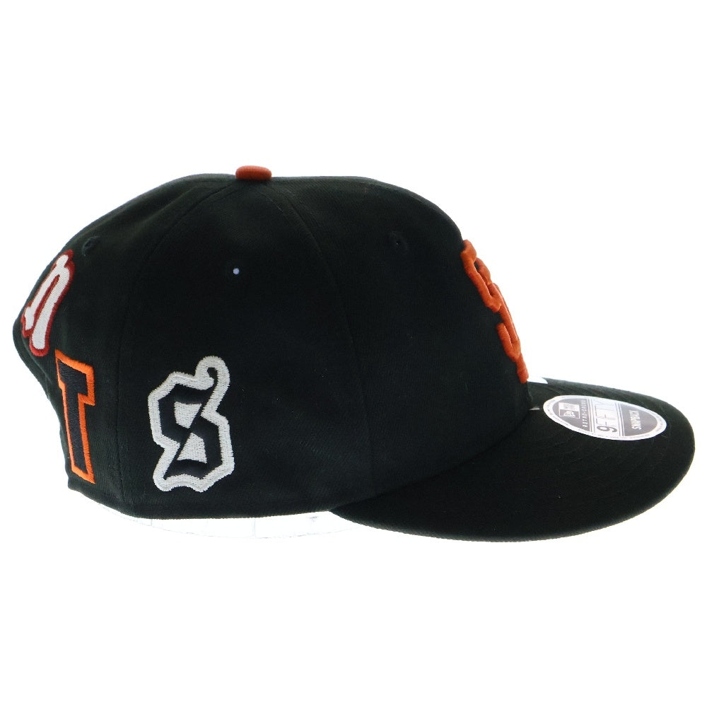 SAINT MICHAEL(セントマイケル) 25SS ×NEW ERA ×MLB GIANTS 9FIFTY ジャイアンツ スナップバック ワッペンロゴ キャップ ブラック