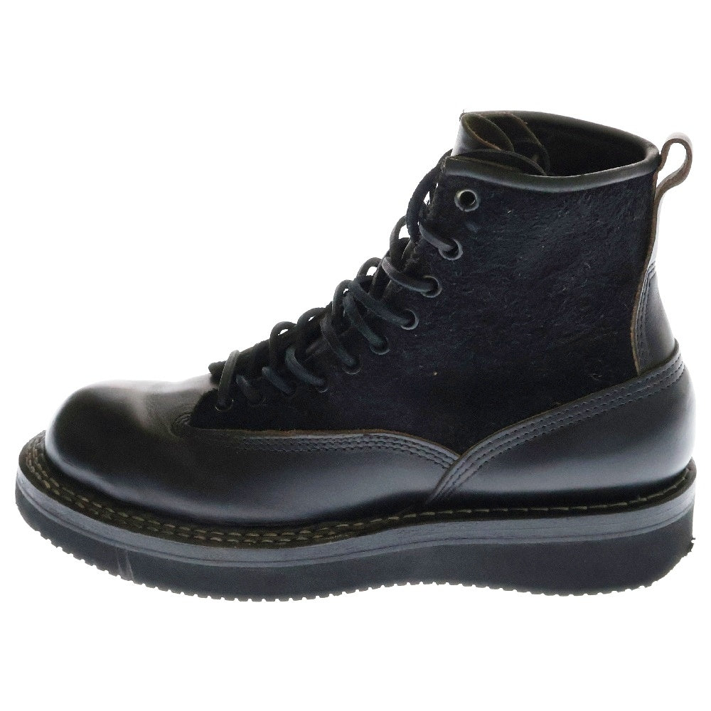 Yohji Yamamoto(ヨウジヤマモト) 18SS ×WHITE'S BOOTS ホワイツブーツ エンジニアブーツ ワークブーツ スウェード レザー 8 1/2 26.5cm ブラック
