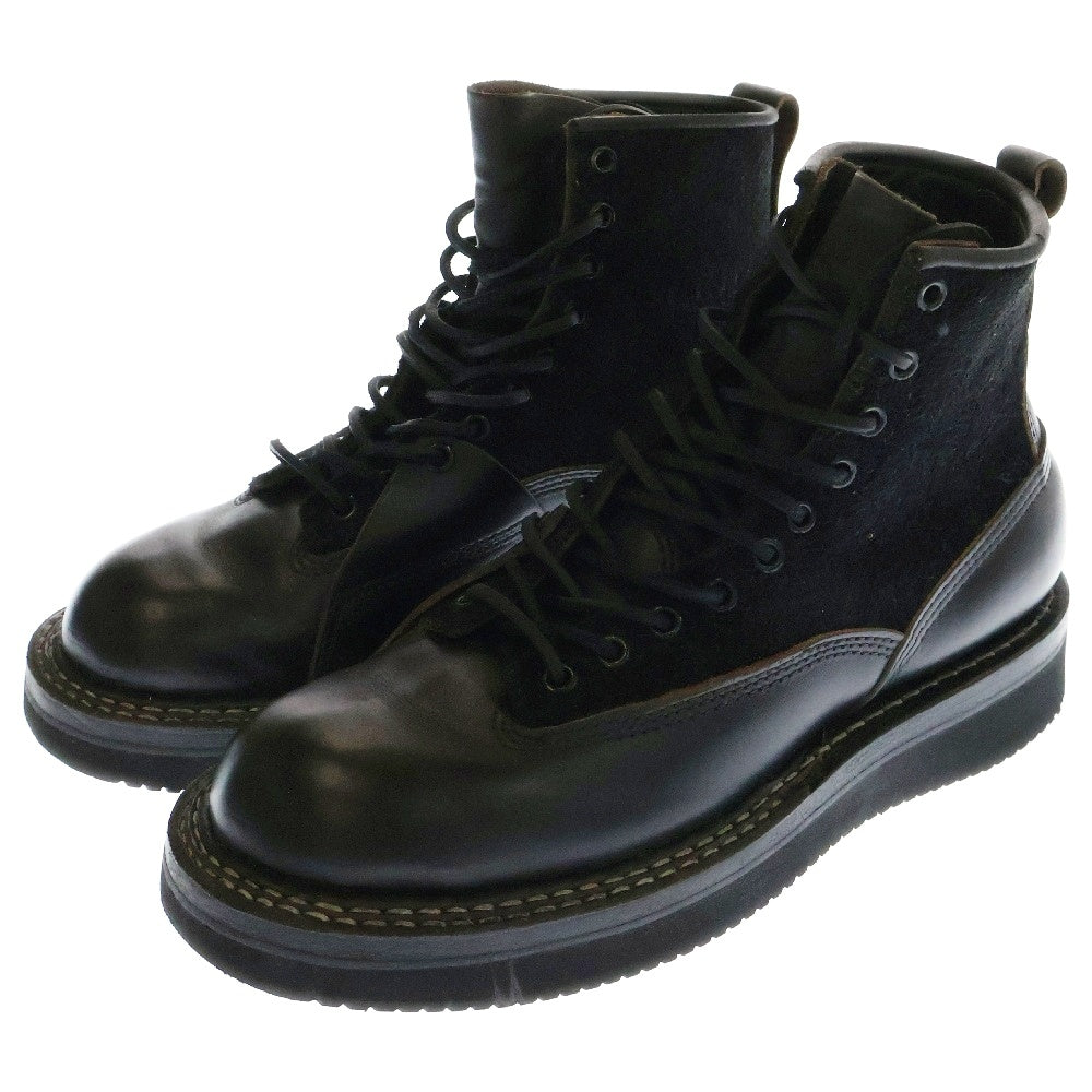 Yohji Yamamoto(ヨウジヤマモト) 18SS ×WHITE'S BOOTS ホワイツブーツ エンジニアブーツ ワークブーツ スウェード レザー 8 1/2 26.5cm ブラック