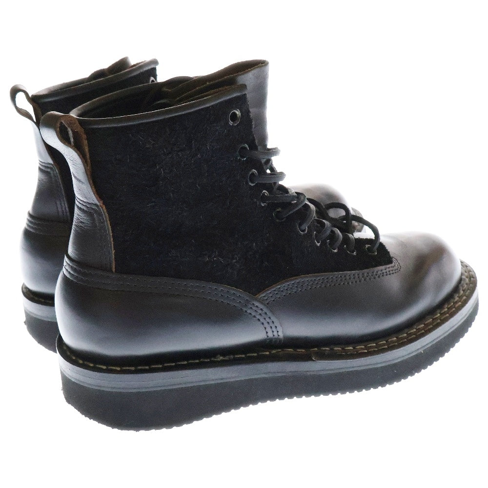 Yohji Yamamoto(ヨウジヤマモト) 18SS ×WHITE'S BOOTS ホワイツブーツ エンジニアブーツ ワークブーツ スウェード レザー 8 1/2 26.5cm ブラック