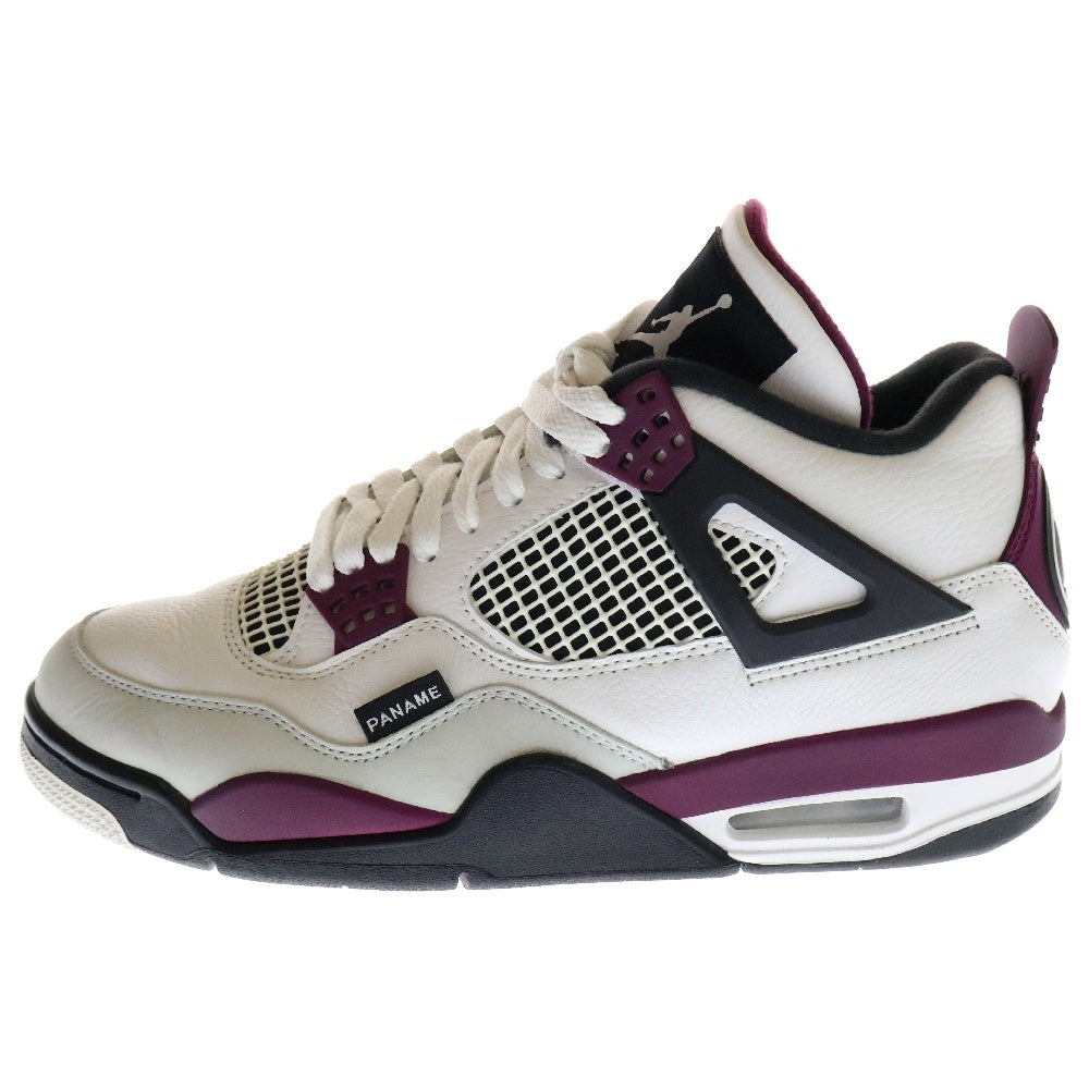 NIKE(ナイキ) ×Paris Saint Germain AIR JORDAN 4 RETRO パリサンジェルマン エアジョーダン 4 ローカットスニーカー ホワイト/ボルドー US8.5/26.5cm CZ5624-100
