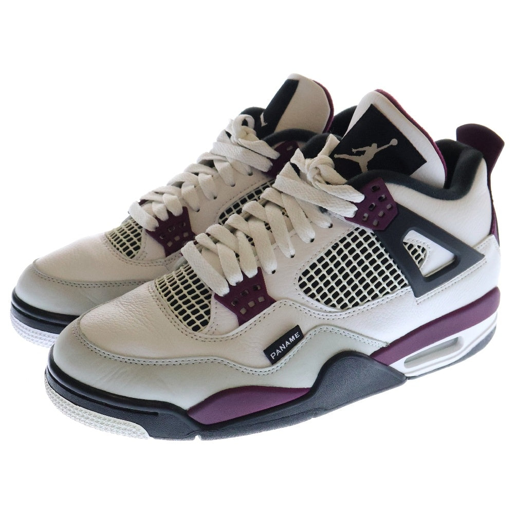 NIKE(ナイキ) ×Paris Saint Germain AIR JORDAN 4 RETRO パリサンジェルマン エアジョーダン 4 ローカットスニーカー ホワイト/ボルドー US8.5/26.5cm CZ5624-100