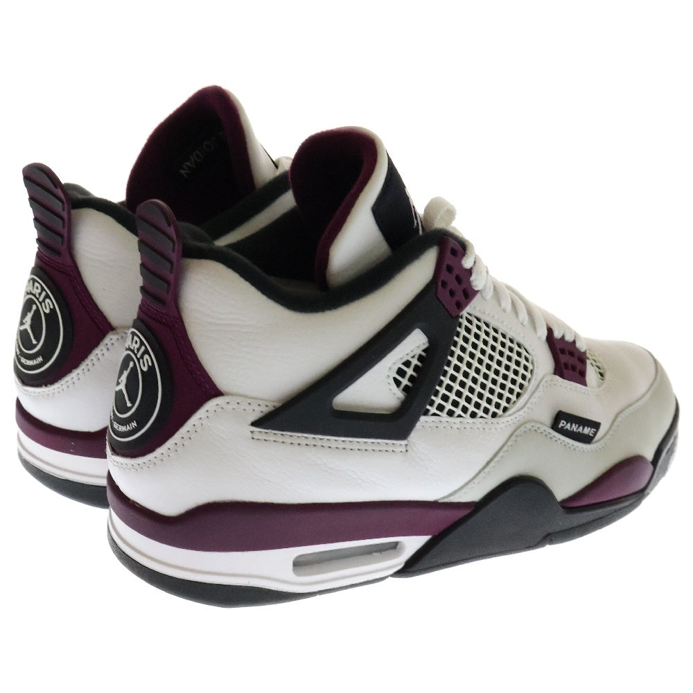 NIKE(ナイキ) ×Paris Saint Germain AIR JORDAN 4 RETRO パリサンジェルマン エアジョーダン 4 ローカットスニーカー ホワイト/ボルドー US8.5/26.5cm CZ5624-100
