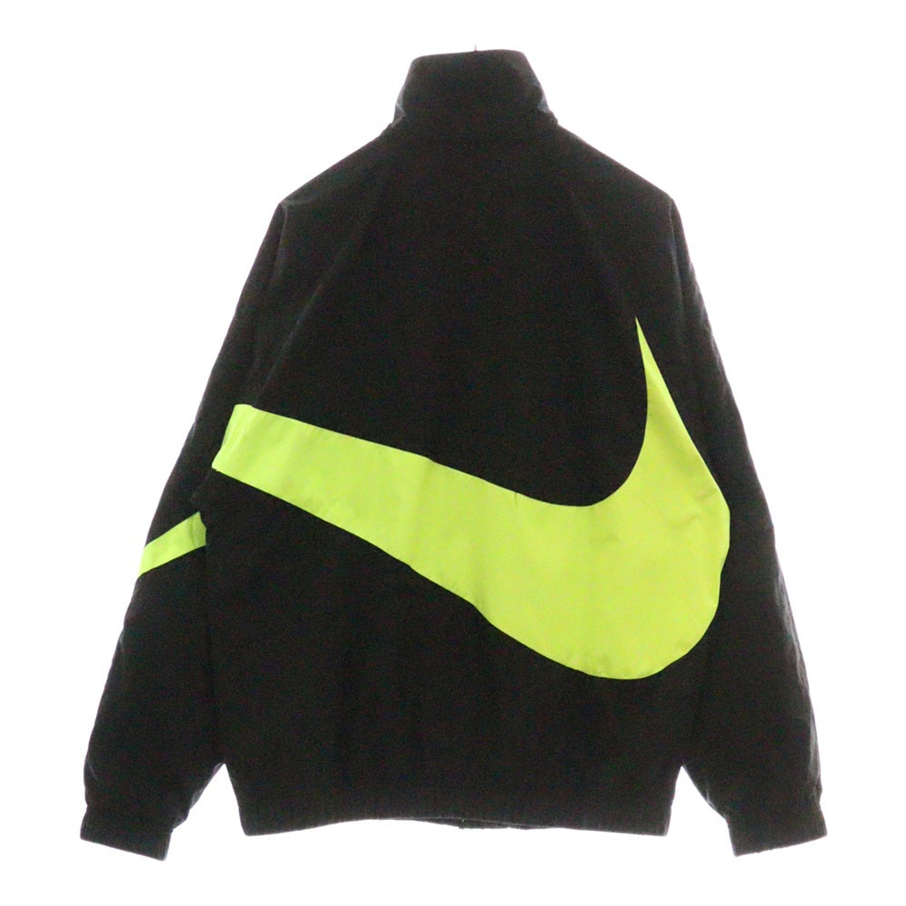 NIKE(ナイキ) CITY NEON HBR WOVEN JACKET ロゴ刺繍 シティーネオン ナイロン ウーブン スウォッシュ ジップアップジャケット ブラック/イエロー CD9262-010