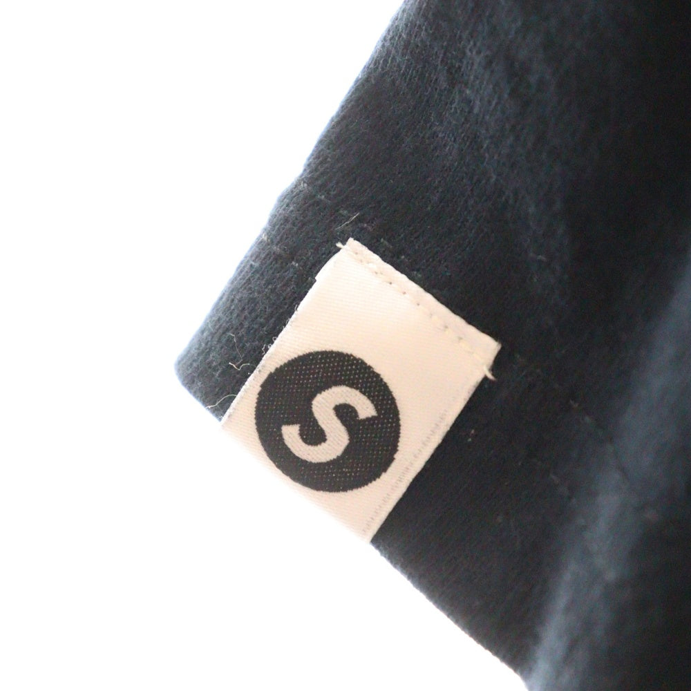SAPEur(サプール) ロゴプリント クルーネック 半袖Tシャツ カットソー ブラック