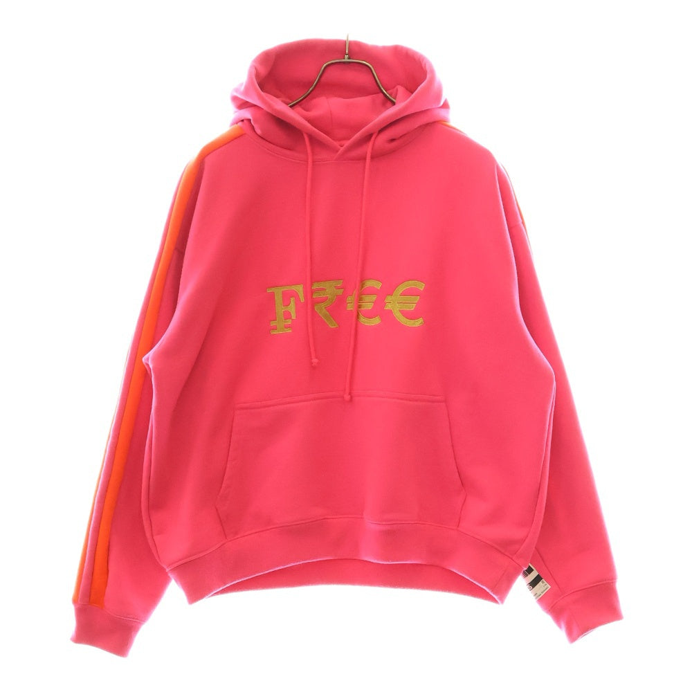 VETEMENTS(ヴェトモン) 20SS Currency Hoodie カレンシー フーディー スウェット プルオーバーパーカー ピンク SS20TR154