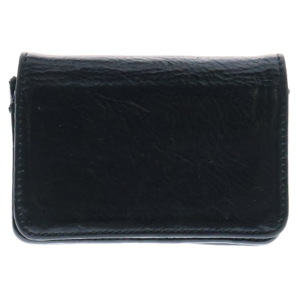 CHROME HEARTS(クロムハーツ) CRD CSE3PKTWDV1 スクロールラベルプレート 3ポケット レザーカードケース シルバー/ブラック