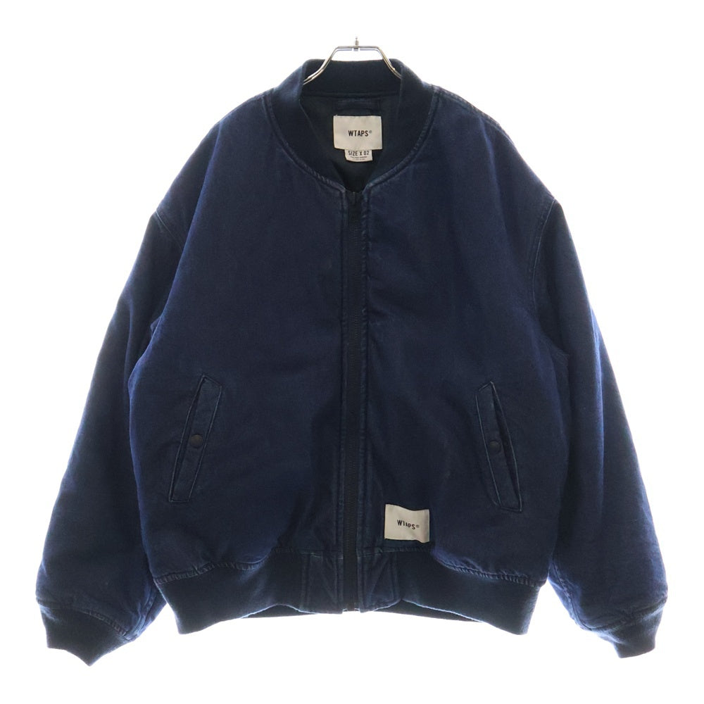 WTAPS(ダブルタップス) 22AW JACKET COTTON DENIM INDIGO コットンデニム 中綿 ジップアップジャケット ブルゾン インディゴ 222WVDT-JKM06