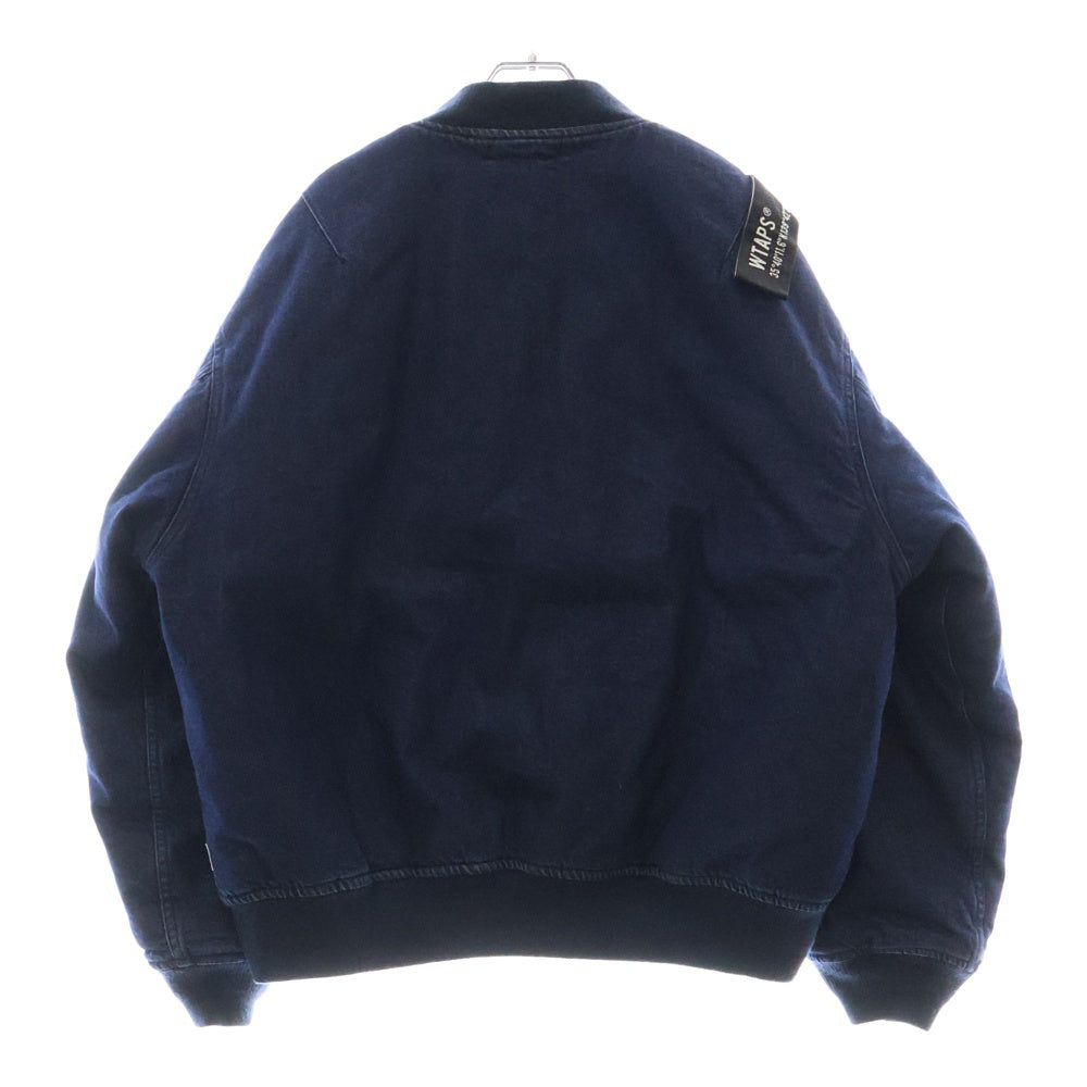 WTAPS(ダブルタップス) 22AW JACKET COTTON DENIM INDIGO コットンデニム 中綿 ジップアップジャケット ブルゾン インディゴ 222WVDT-JKM06