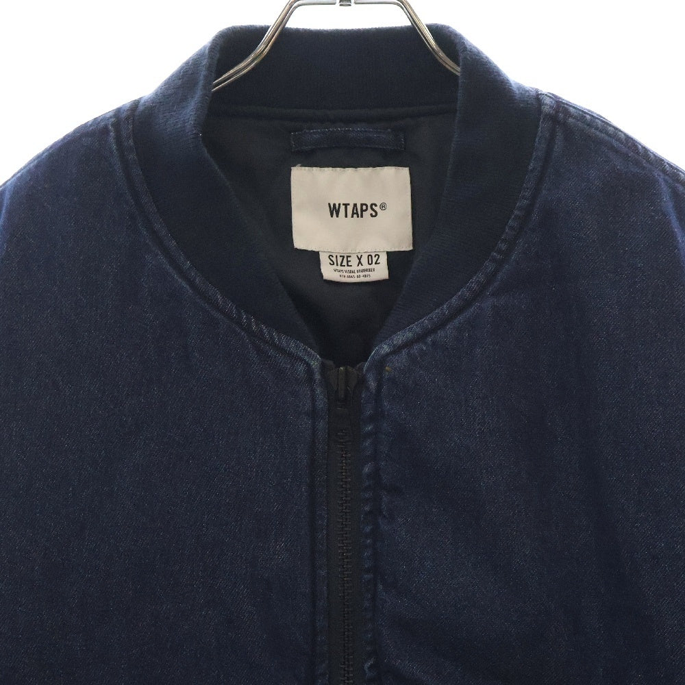 WTAPS(ダブルタップス) 22AW JACKET COTTON DENIM INDIGO コットンデニム 中綿 ジップアップジャケット ブルゾン インディゴ 222WVDT-JKM06