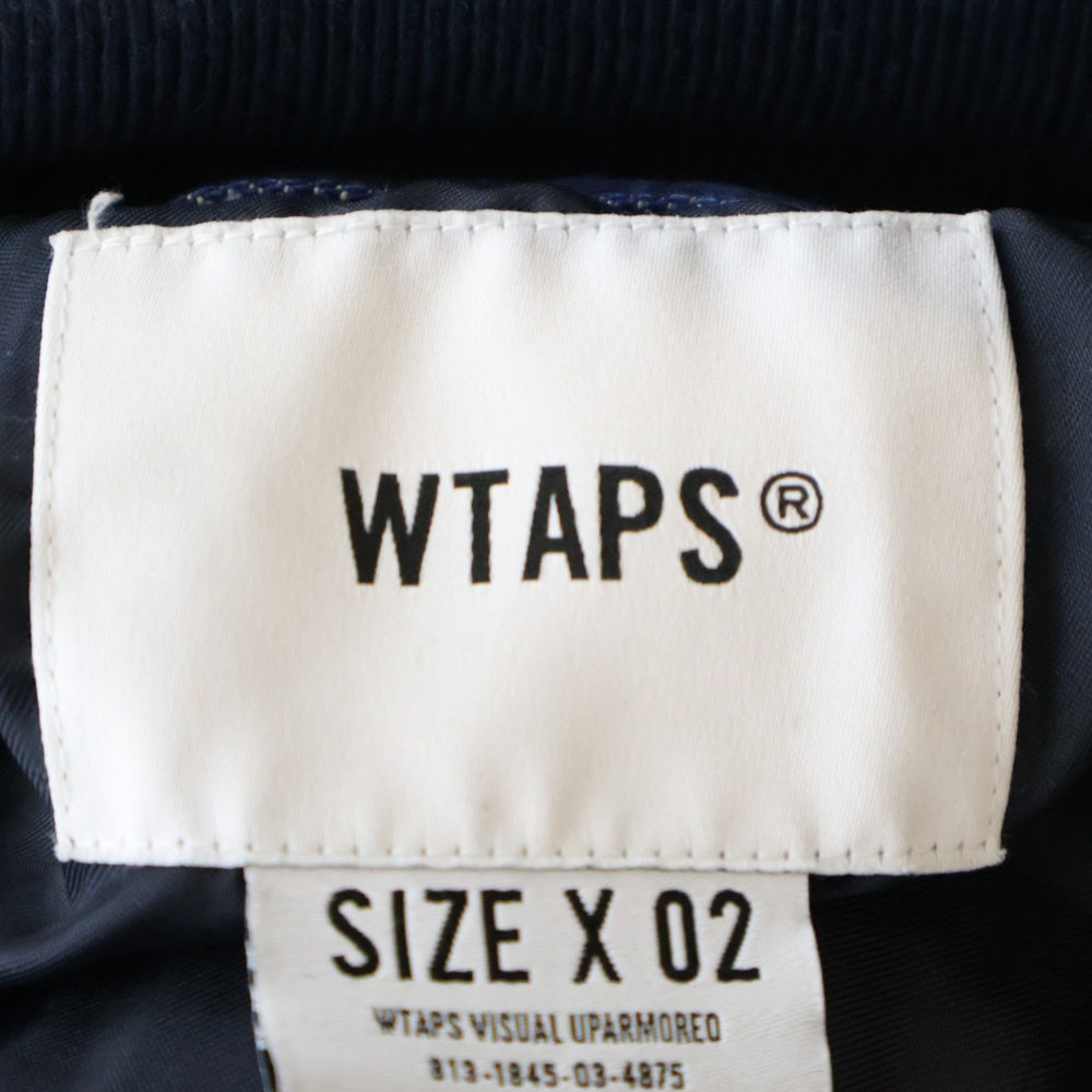 WTAPS(ダブルタップス) 22AW JACKET COTTON DENIM INDIGO コットンデニム 中綿 ジップアップジャケット ブルゾン インディゴ 222WVDT-JKM06