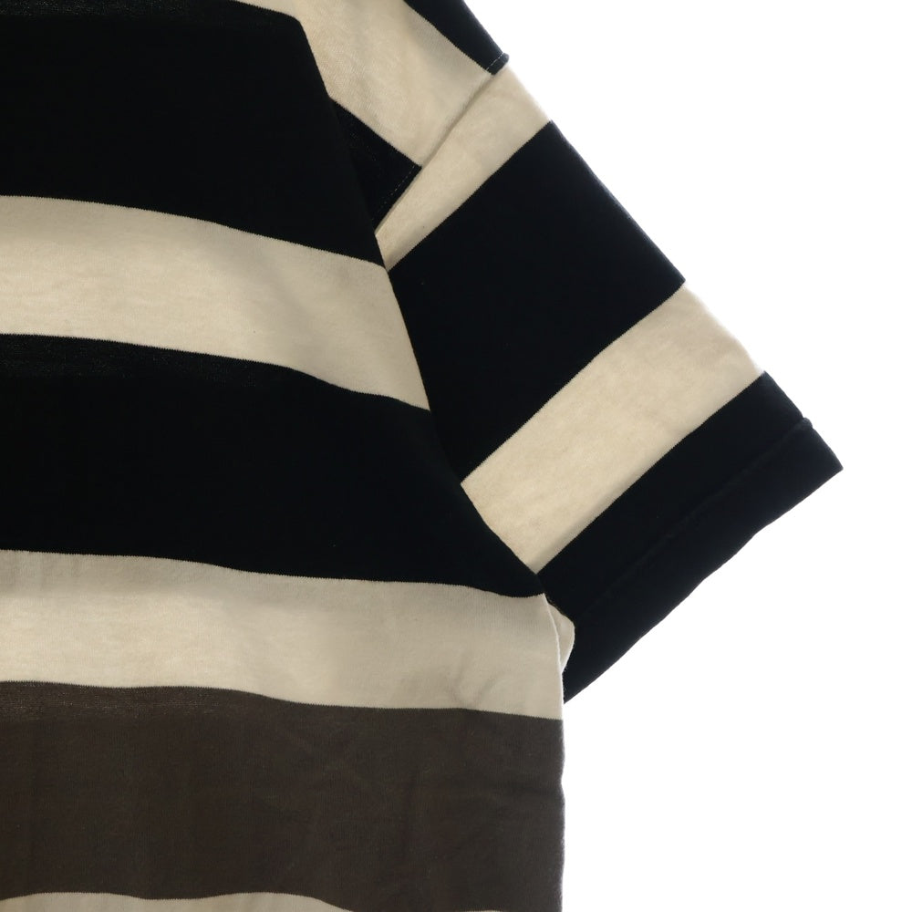 WTAPS(ダブルタップス) 22SS LANE SS COTTON レーン ボーダー総柄 半袖Tシャツ カットソー ブラック/グレー 221ATDT-CSM27