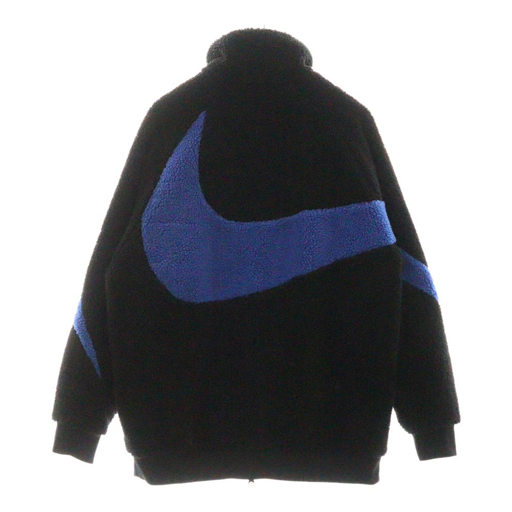 NIKE(ナイキ) AS M NSW VW SWSH FULL ZIP JKT ビッグスウォッシュ リバシーブルフリースジャケット ナイロン ブラック/ブルー BQ6546-009