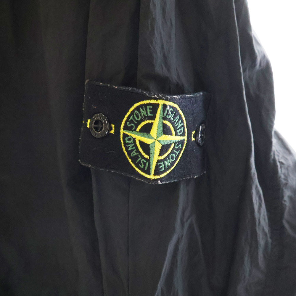 STONE ISLAND(ストーンアイランド) NYLON METAL HOODED SMOCK ナイロンメタル フードスモック プルオーバージャケット ブラック 691564112