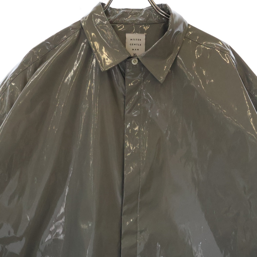 Mr.GENTLEMAN(ミスタージェントルマン) ENAMEL MODREN SHIRT エナメルシャツ グレー MGT-SH19