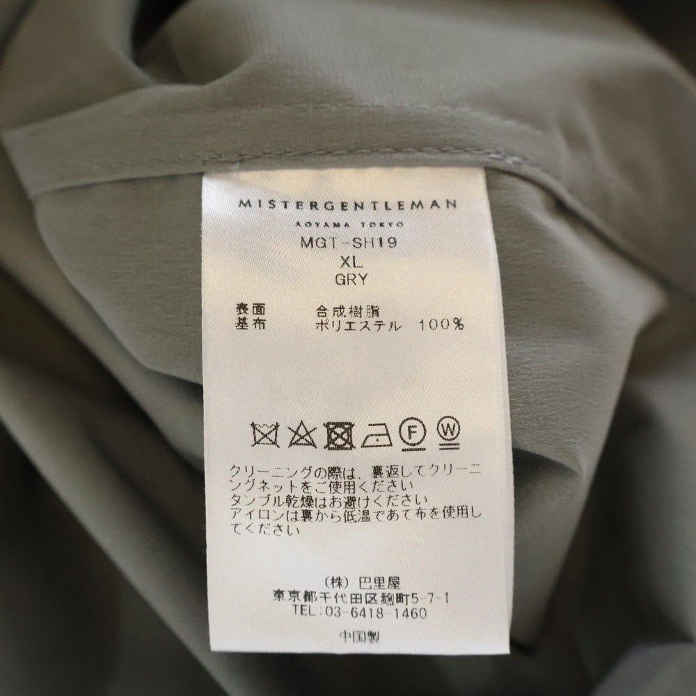 Mr.GENTLEMAN(ミスタージェントルマン) ENAMEL MODREN SHIRT エナメルシャツ グレー MGT-SH19