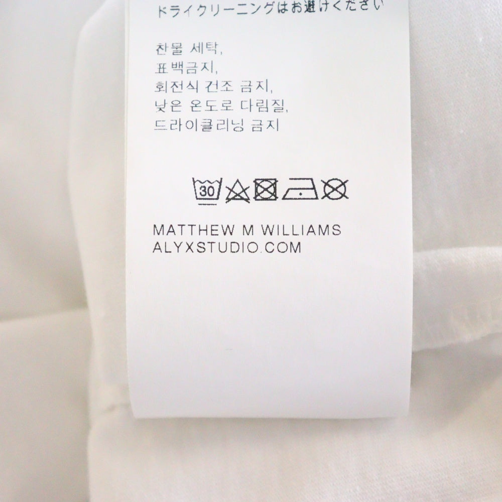 1017 ALYX 9SM(アリクス) タートルネックカットソー 長袖Tシャツ ホワイト