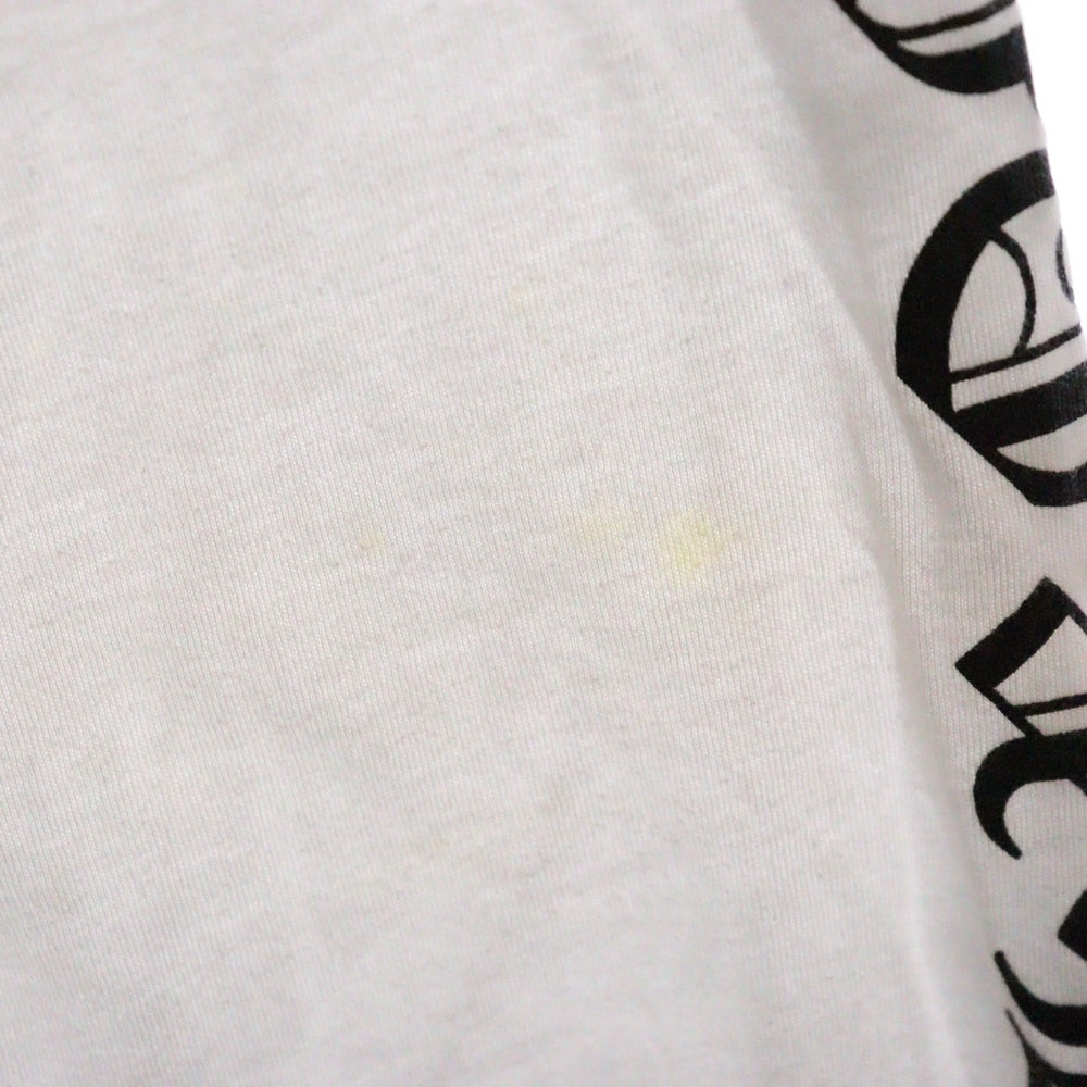 CHROME HEARTS(クロムハーツ) CH L S 1 バックスクロールラベルプリント ロングスリーブ長袖Tシャツ ホワイト