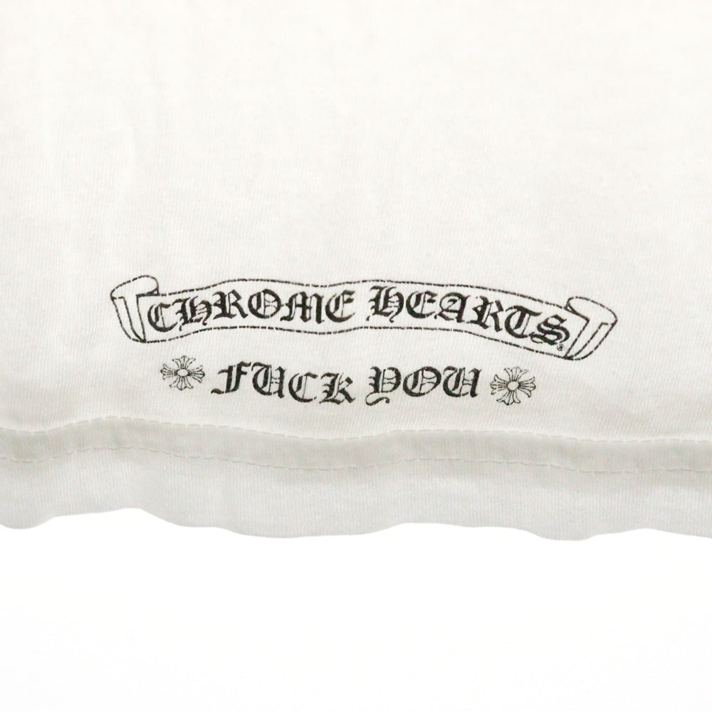 CHROME HEARTS(クロムハーツ) CH L S 1 バックスクロールラベルプリント ロングスリーブ長袖Tシャツ ホワイト