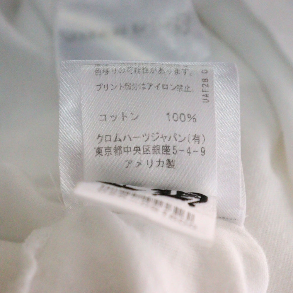 CHROME HEARTS(クロムハーツ) CH L S 1 バックスクロールラベルプリント ロングスリーブ長袖Tシャツ ホワイト