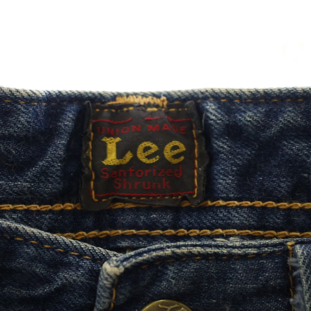 LEE(リー) 1101 日本製 ハラコパッチ シンチバック セルビッチ ボタンフライ デニムパンツ インディゴ