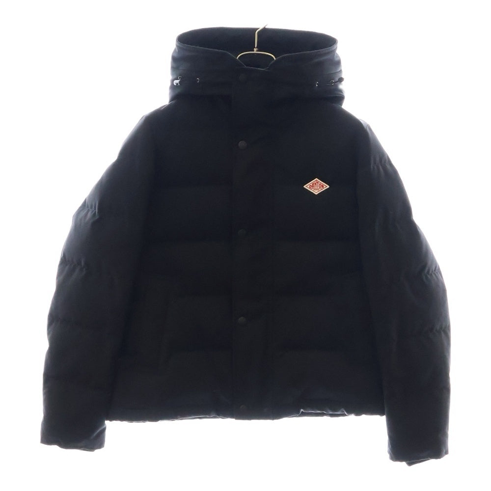 DANTON(ダントン) SHORT DOWN JACKET ロゴパッチ フーデットショートダウンジャケット ブラック 19A-FA-002