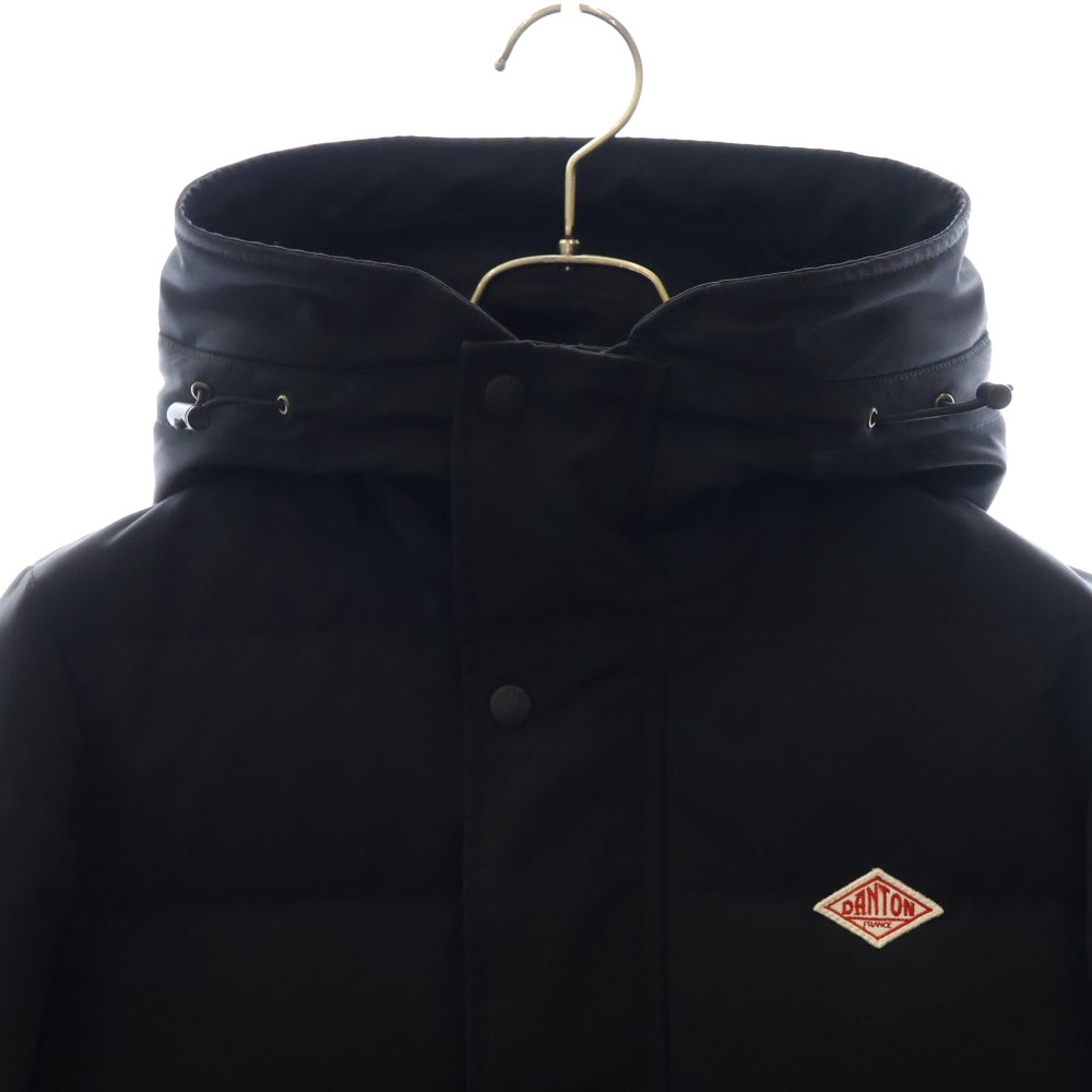 DANTON(ダントン) SHORT DOWN JACKET ロゴパッチ フーデットショートダウンジャケット ブラック 19A-FA-002