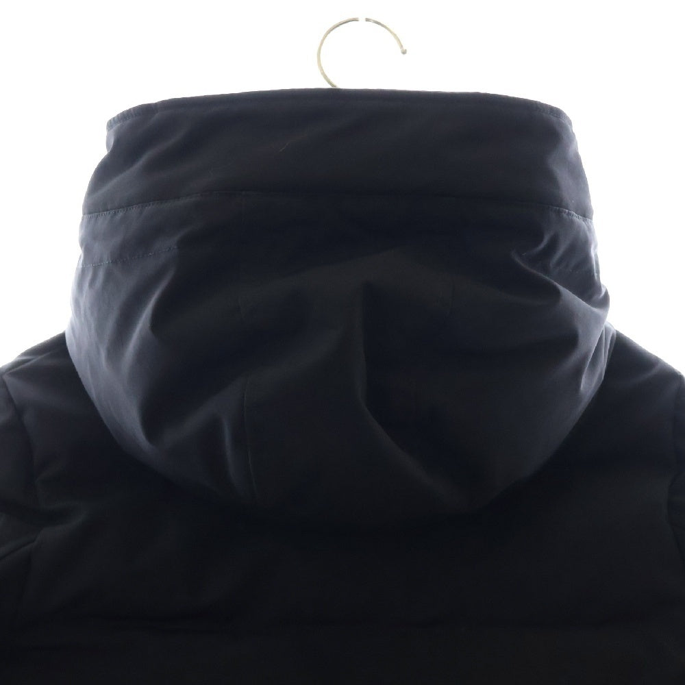 DANTON(ダントン) SHORT DOWN JACKET ロゴパッチ フーデットショートダウンジャケット ブラック 19A-FA-002