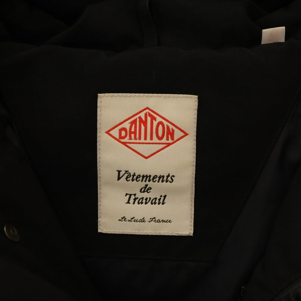 DANTON(ダントン) SHORT DOWN JACKET ロゴパッチ フーデットショートダウンジャケット ブラック 19A-FA-002