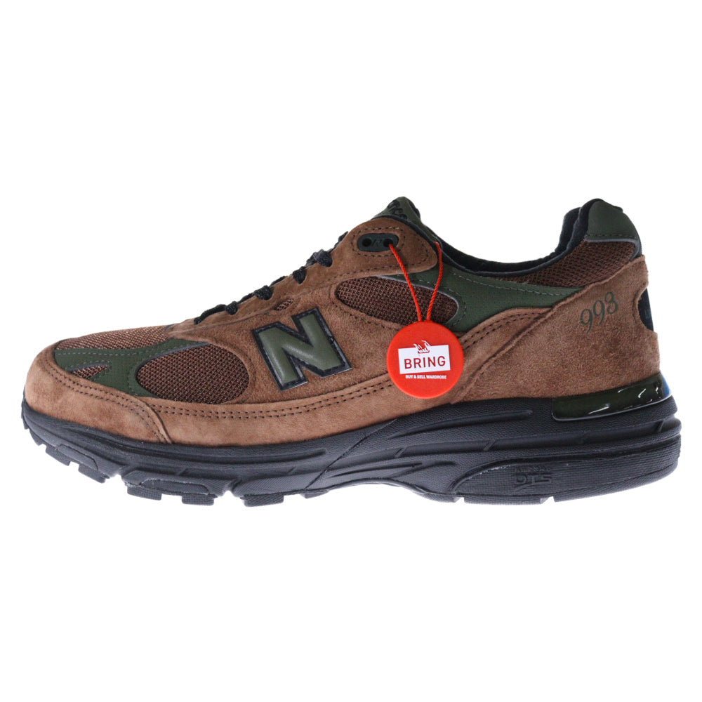 New Balance(ニューバランス) MR993ALD×Aim Leon dore エメレオンドレ メッシュ切り替えレースアップローカットスニーカー ブラウン/カーキ US10/28cm