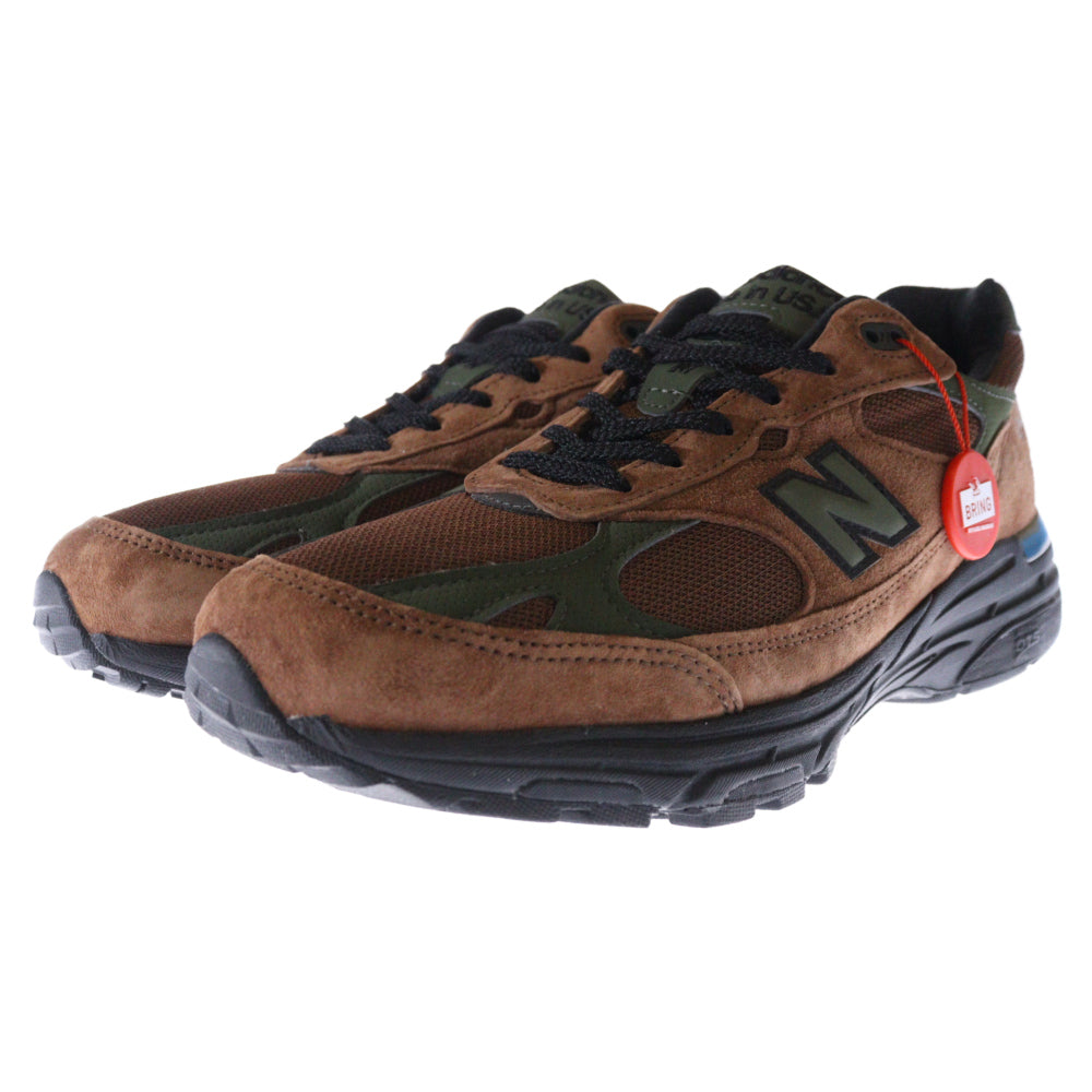 New Balance(ニューバランス) MR993ALD×Aim Leon dore エメレオンドレ メッシュ切り替えレースアップローカットスニーカー ブラウン/カーキ US10/28cm
