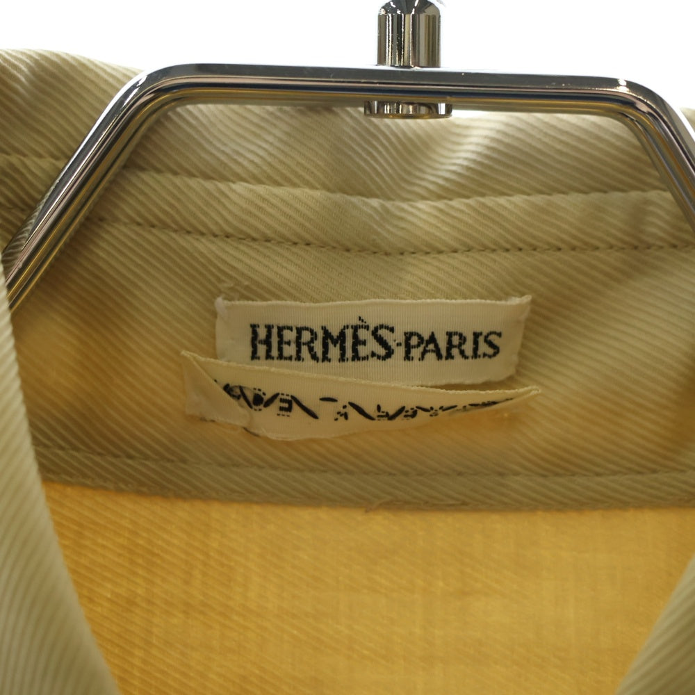 HERMES(エルメス) マルジェラ期 コットン レギュラーカラー 長袖シャツ ベージュ レディース