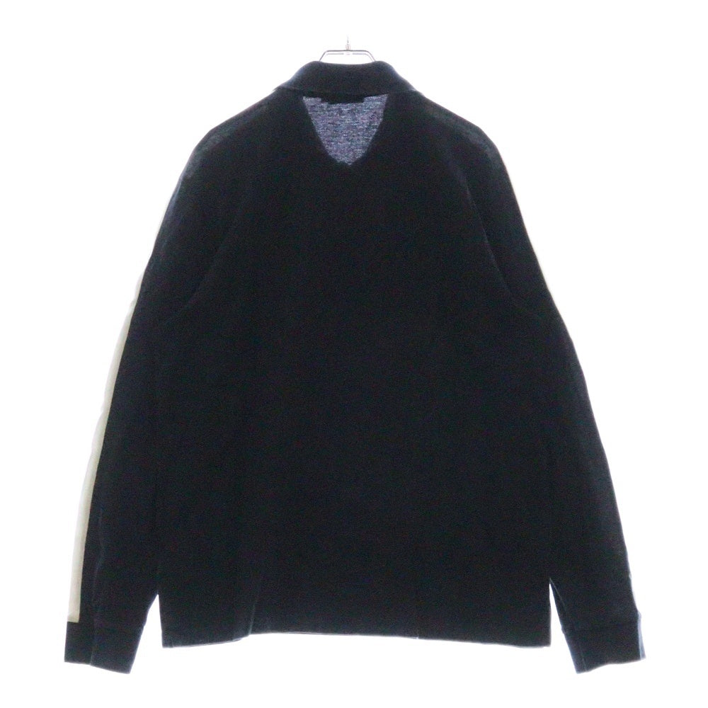 MONCLER(モンクレール) ロゴワッペン 袖ライン 長袖ポロシャツ カットソー ネイビー 84093