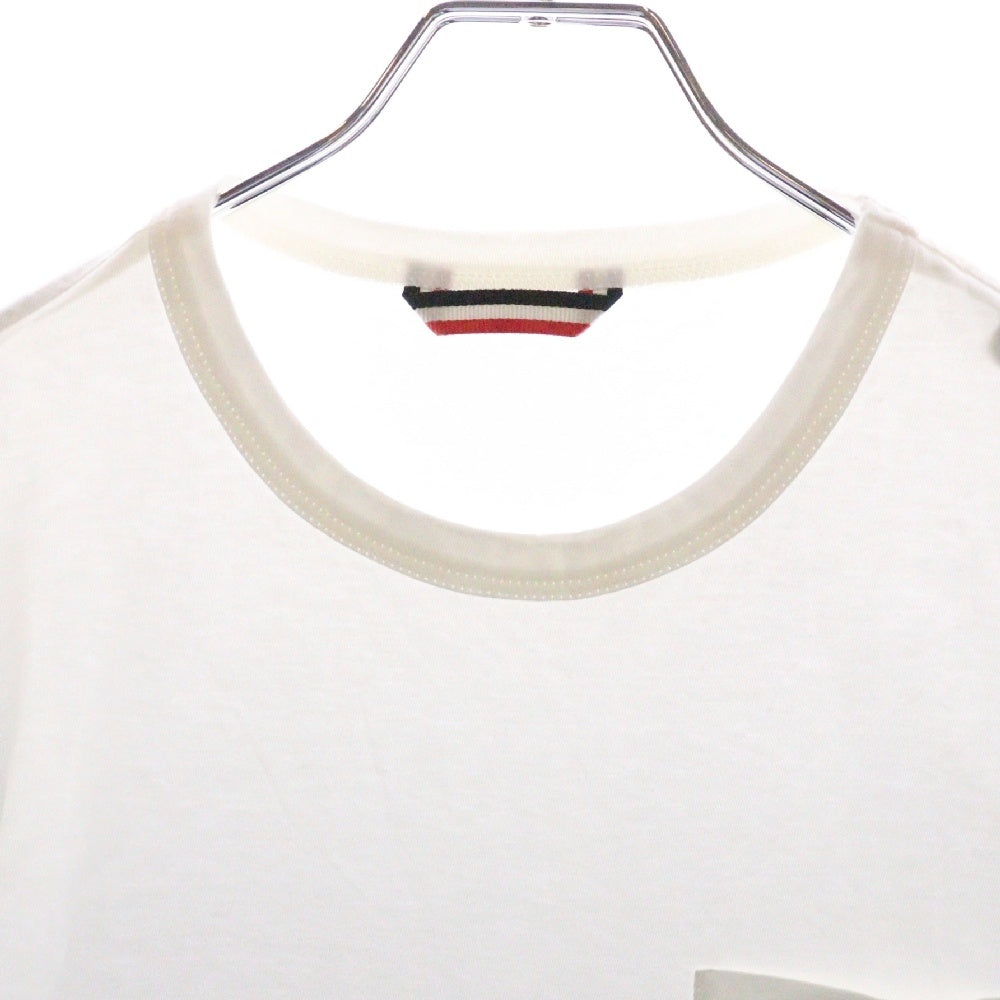MONCLER(モンクレール) 18SS MAGLIA T-SHIRT マグリア トリコロールポケット クルーネック 半袖Tシャツ カットソー ホワイト D10918038600 89179