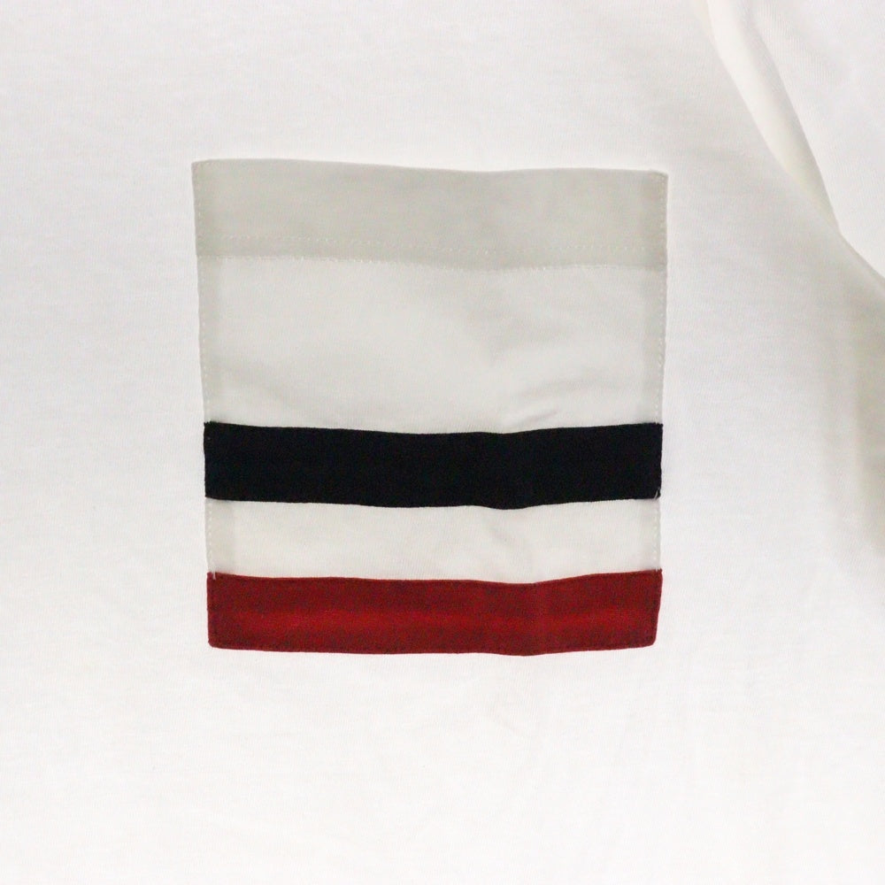 MONCLER(モンクレール) 18SS MAGLIA T-SHIRT マグリア トリコロールポケット クルーネック 半袖Tシャツ カットソー ホワイト D10918038600 89179