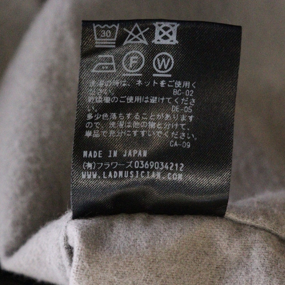 LAD MUSICIAN(ラッドミュージシャン) 22AW COTTON FLANNEL DIFFERENT BIG SHIRT コットン フランネル ディファレント ビッグ ロングスリーブ 長袖シャツ ブラック 2222-133